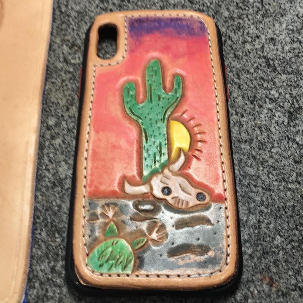 Hand tooled phone cases